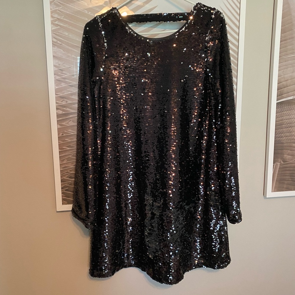 Black Sequin Dress